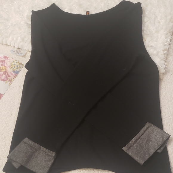 NWOT Cop.Copine Black Long sleeved top size L - Picture 3 of 7